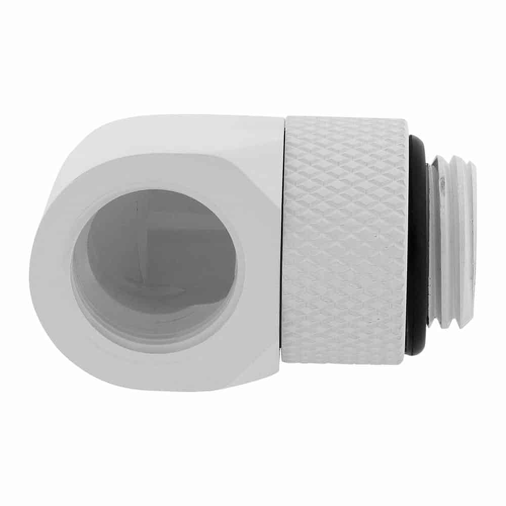 (image for) Corsair Hydro X XF White Brass G1/4" 90° Rotary Adapter Fitting